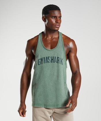 Pánské Stringers Gymshark Power Washed Zelene | CZ 2597SGL